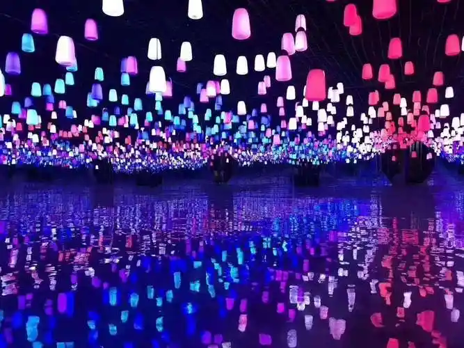 呼吸灯森林中的齐放百花