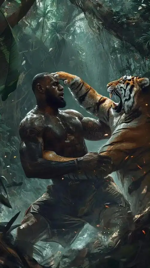 打虎英雄詹姆斯这组图有点霸气啊