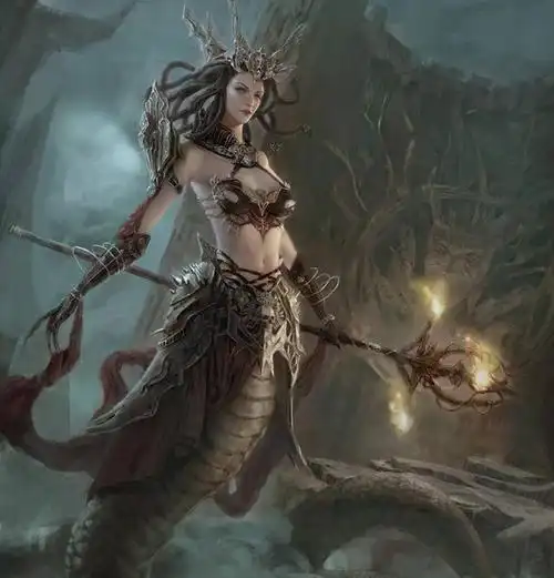 其实,关于人面蛇身的神话人物,在全世界的神话范围内都有所涉及.