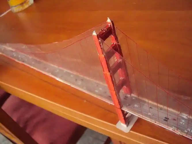 【777纸模型】美国旧金山金门大桥模型桥梁建筑模型(长约1米)