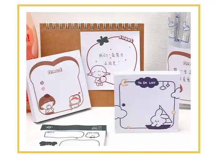 学生ins少女心便利贴n次贴 小清新留言标记可粘贴外卖便签本