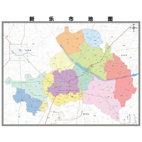 新乐市区域县市地图街道分布地区区域图办公室贴图挂图