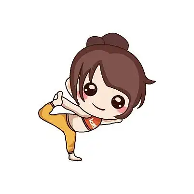 卡通q版瑜伽女孩