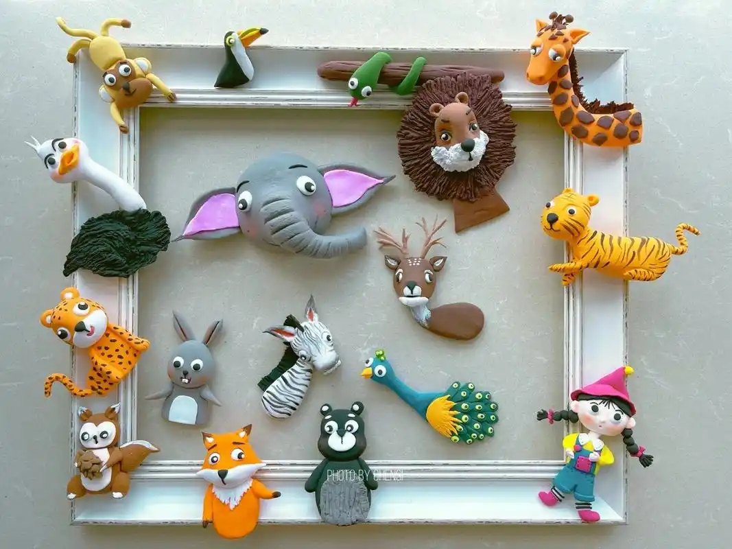 粘土浮雕画——《森林奇遇记》手工作品 疫情又休息了……赶紧动起来