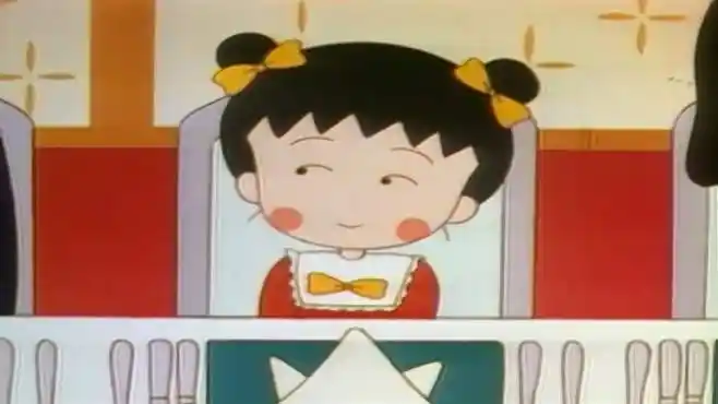 樱桃小丸子:小丸子参加婚礼,红色小裙子扎两个丸子头,太好看了-动漫