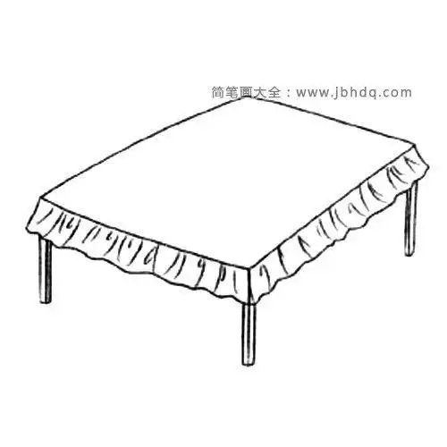 幸福的大桌子简笔画