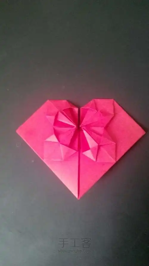 长方形心形折纸图解