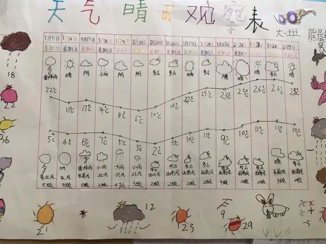 我的天气观察记录表你看懂了吗?