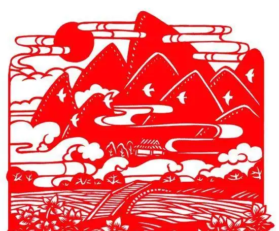 神奇的剪纸艺术将山水风景剪出国画的写意和神韵