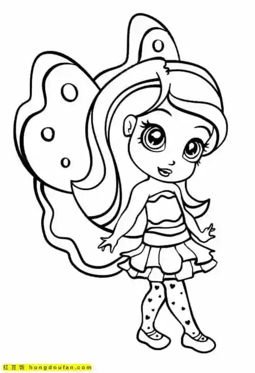 二年级简笔画,仙女,免费,免费下载,公主,公主涂色,动画片,卡通,可爱