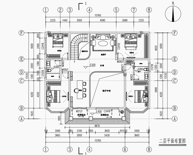 欧式二层别墅设计图平面图