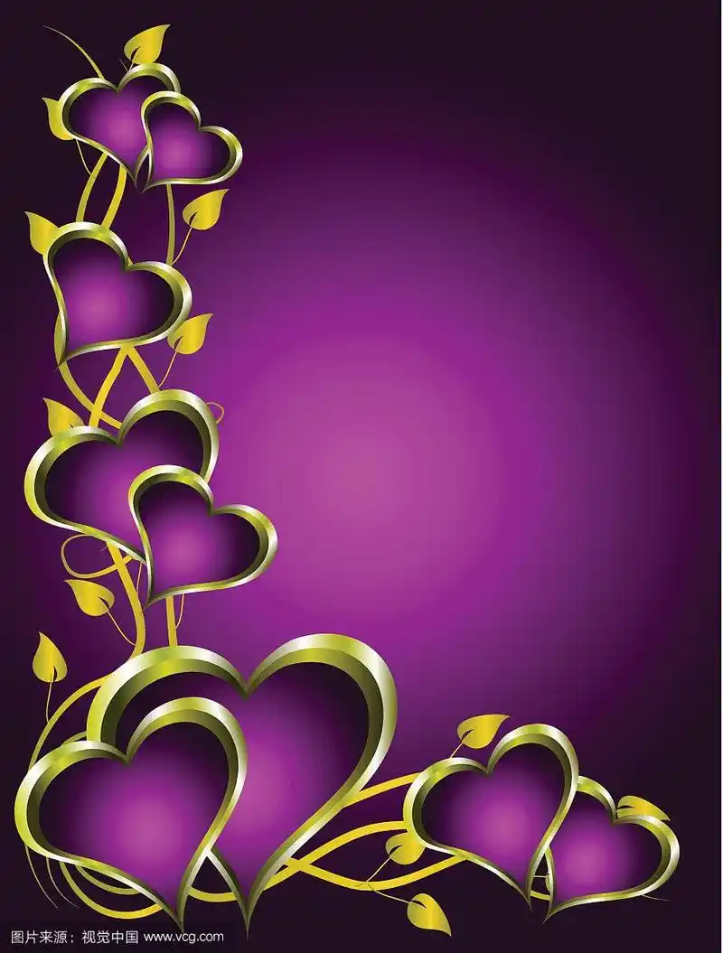 紫色和金色的心情人节背景