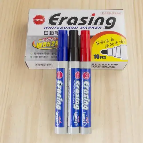正品528型白板笔 大容量易擦易写 可擦水性记号笔画板笔 红蓝黑-阿里