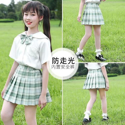 儿童水手服男女童jk制服校服套装小学生9 10 11岁12正版女宝短袖