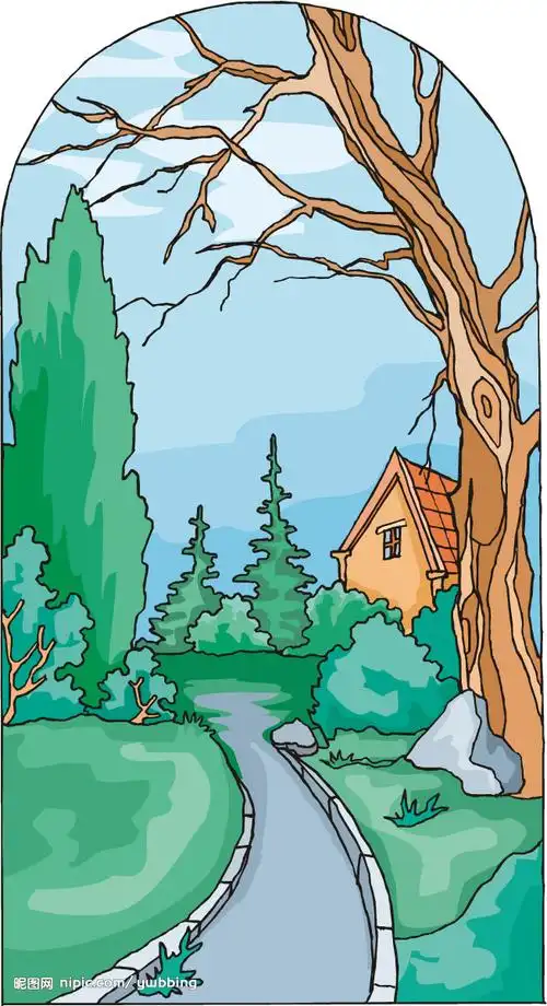 手绘风景图片