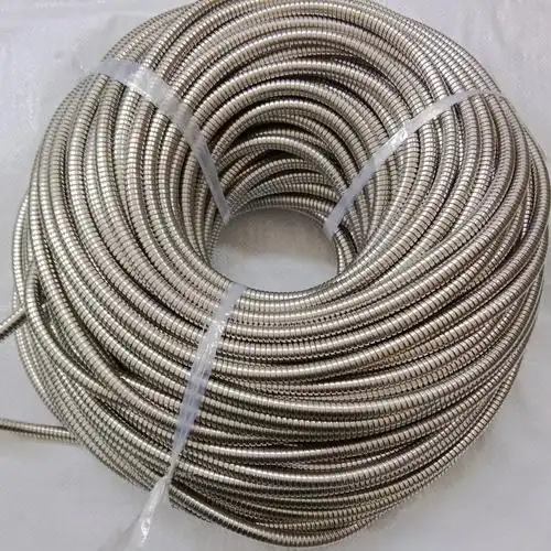 304不锈钢双扣金属护线管 光纤电线监控保护套管4mm