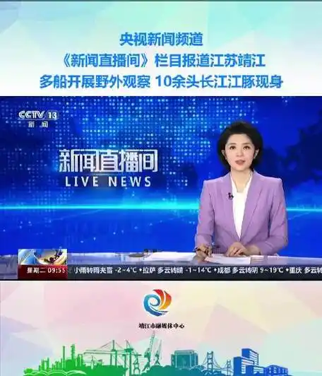 央视新闻频道《新闻直播间》栏目报道江苏靖江:多船开展野外观察