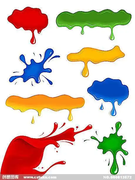 颜料卡通简笔画