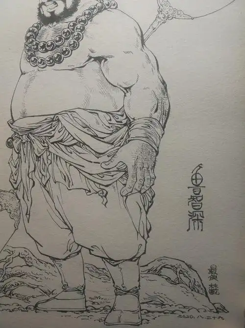 手绘花和尚鲁智深