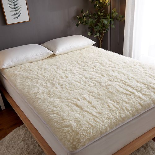 澳洲纯羊毛床垫软垫双人加厚保暖垫褥羊羔绒垫子单人冬季褥子垫子