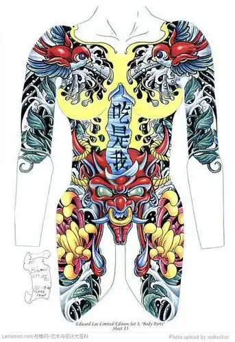 大乃乃富江同学的相册-山口组纹身