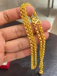 足金团圆项链男款实心项链,50克出货实拍.这款可以定制30到