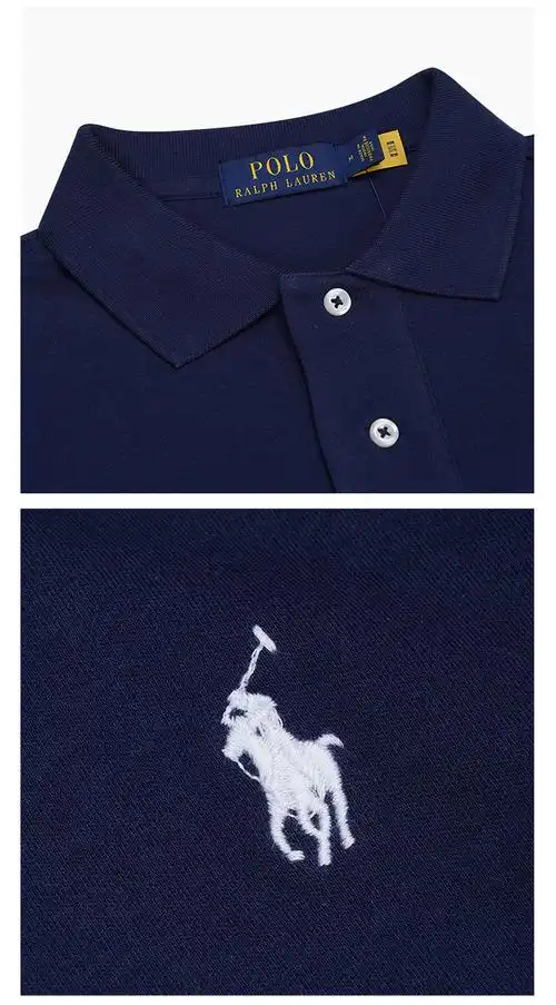 520礼物poloralphlauren拉夫劳伦男士小马标短袖polo衫黑灰色