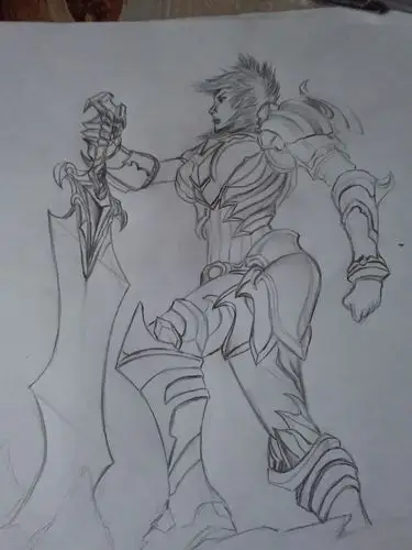 冠军之刃锐雯手绘|插画|插画习作|艾卡西亚的来客 - 原创作品 - 站酷