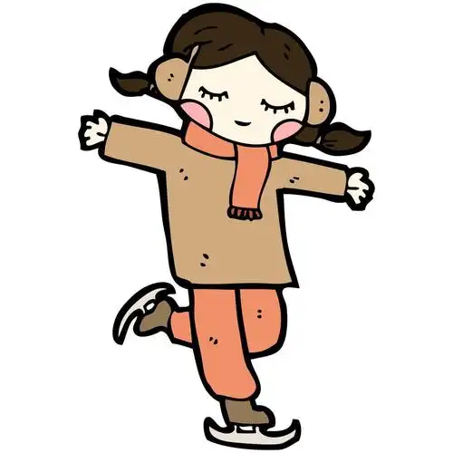 滑冰女孩卡通,滑冰女孩卡通