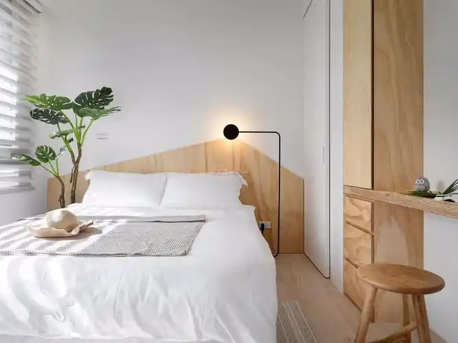 北欧风格样板间卧室背景墙装修设计图_装信通网效果图