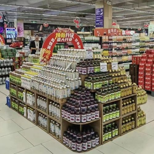 胖东来款超市陈列道具创意地堆货架展示精品置物台超市木盒