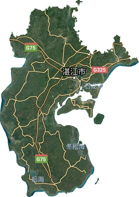 湛江市高清卫星地图