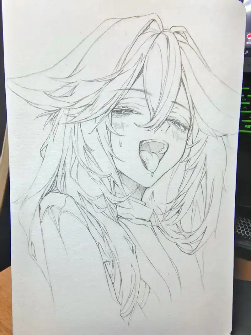 启动!#手绘 #手绘动漫人物 #铅笔稿 #线稿 #绘画过 - 抖音