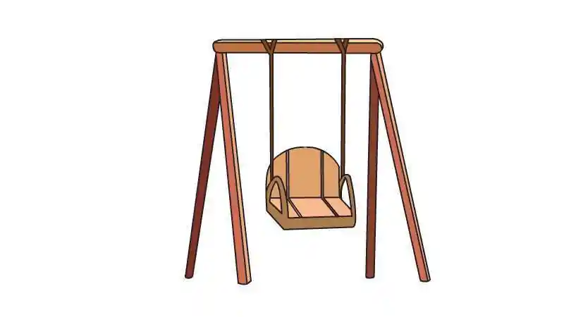 儿童大树秋千简笔画