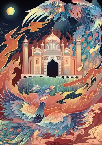 柱州风物志——西域地名故事插画设计