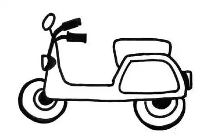 儿童简笔画摩托车