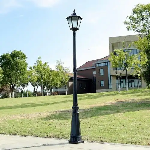 如华福禄庭院灯户外小区花园别墅景观灯双头led路灯家用3米高杆灯