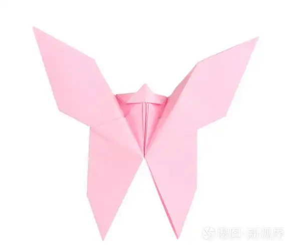 孤立在白色的折纸纸蝴蝶照片-正版商用图片03vycz-摄图新视界
