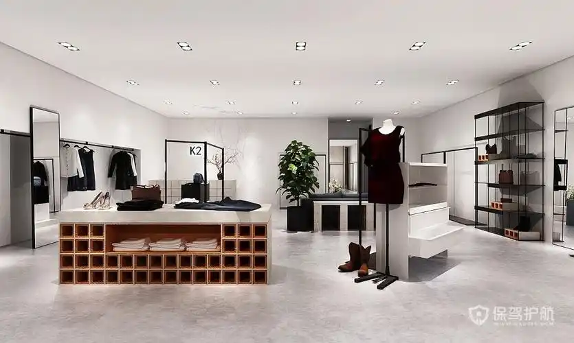 极简服装店装修效果图
