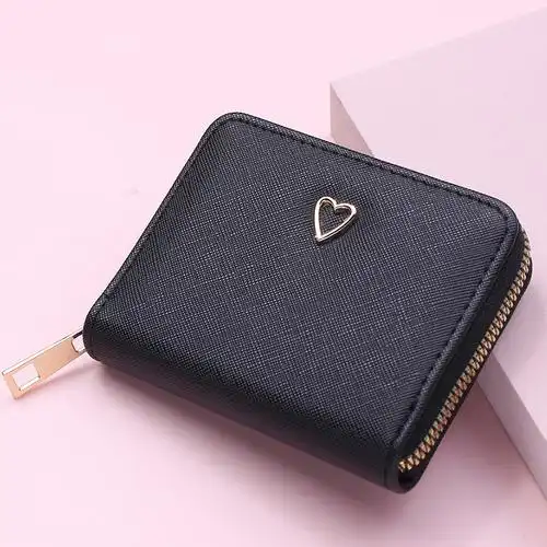 2021年新款女士短款零钱包pu皮革卡包风琴造型零钱包时尚拉链包女