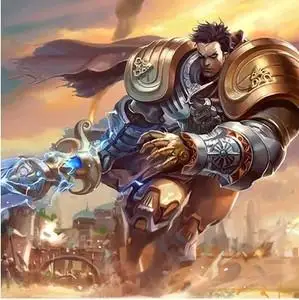 英雄联盟 lol 德玛西亚之力 盖伦 黄金骑士 皮肤