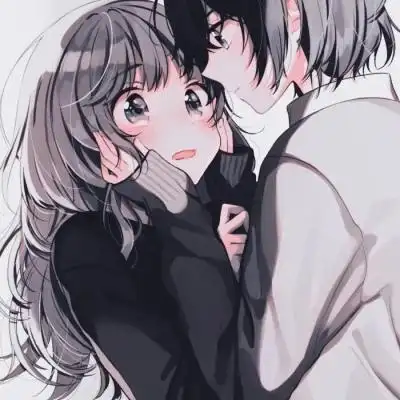 情侣头像呆萌两张配对动漫恩爱爱情无须争辩喜欢就是喜欢