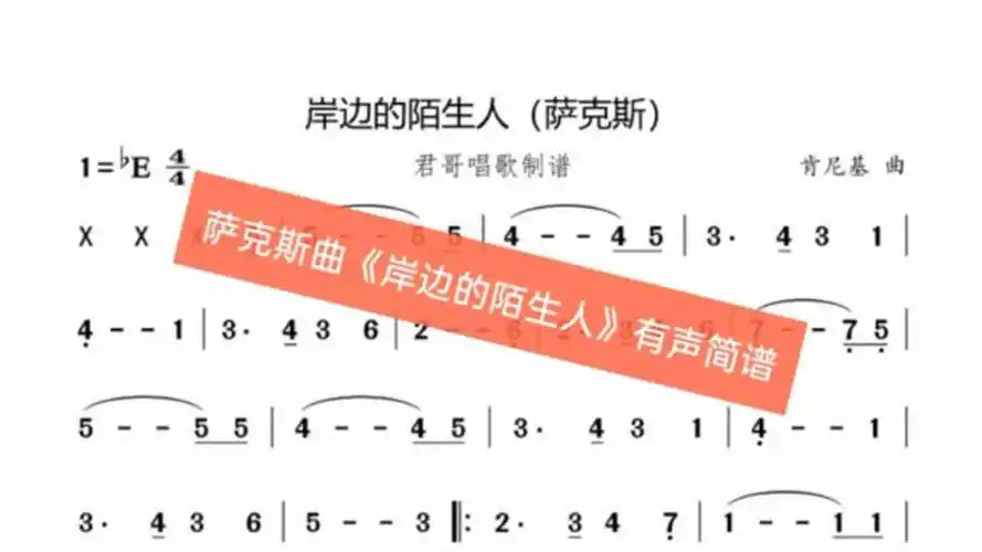 君哥带你轻松学简谱岸边的陌生人萨克斯经典曲目粉丝推荐