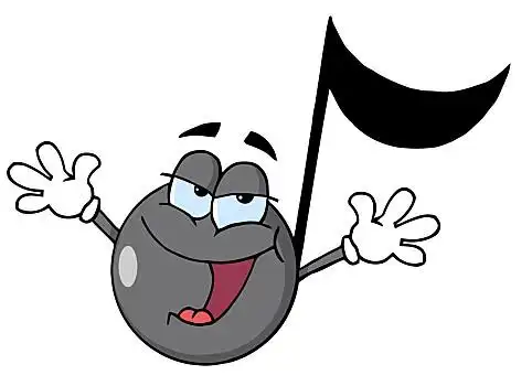 高兴,音符,卡通,唱