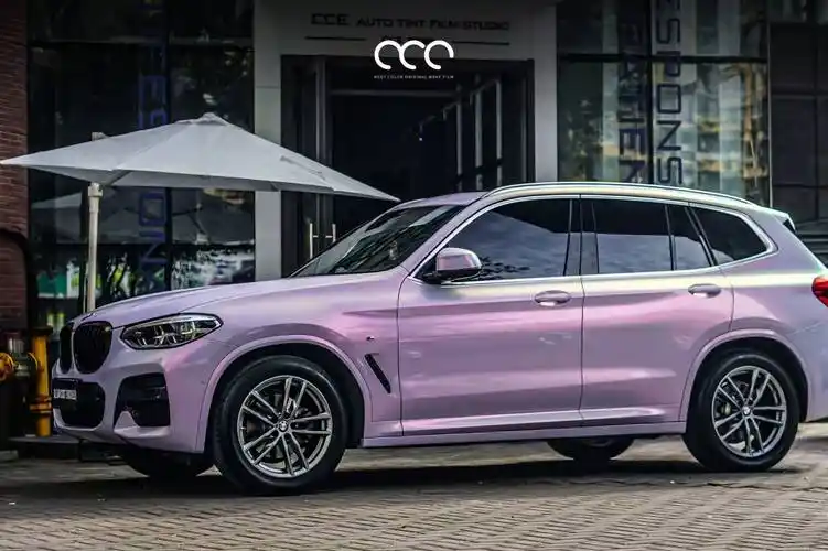 【漫彩】宝马x3中金星空粉改色膜,细粉中带金温柔的调调