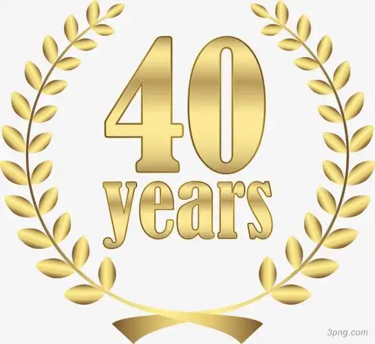 金色数字40矢量图