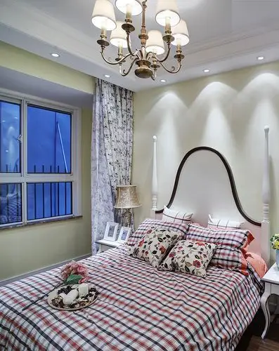 田园卧室窗户实景图