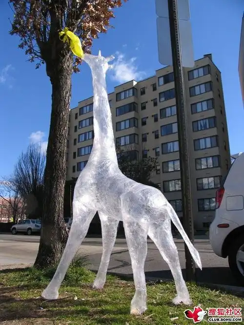 纽约艺术家用食品保鲜膜做的