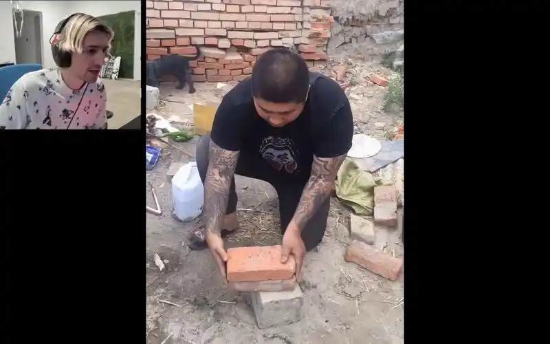 xqc难绷虎哥劈砖