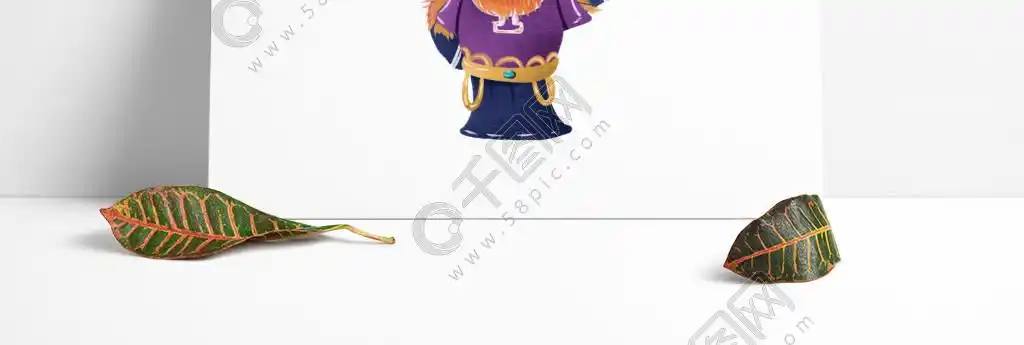 中元节鬼节可爱插画阎罗王